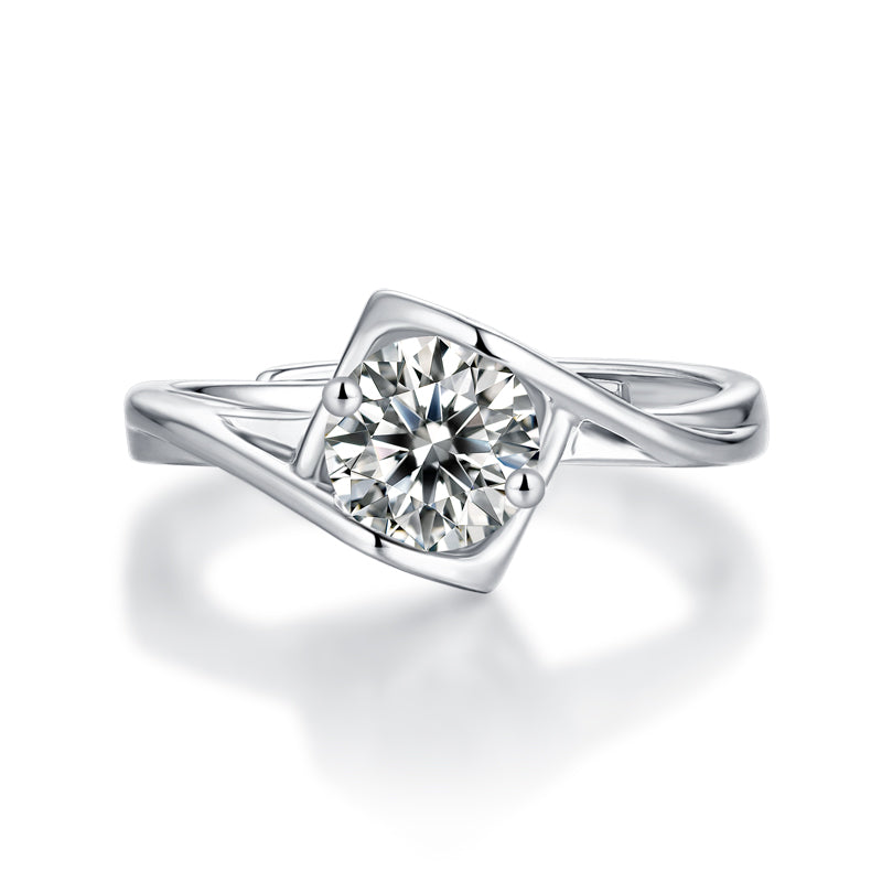 LANjewels Angel Kiss Moissanite Engagement Ring