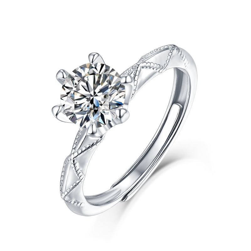 LANjewels Oath Moissanite Engagement Ring