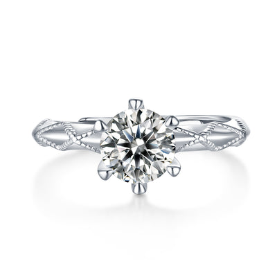 LANjewels Oath Moissanite Engagement Ring