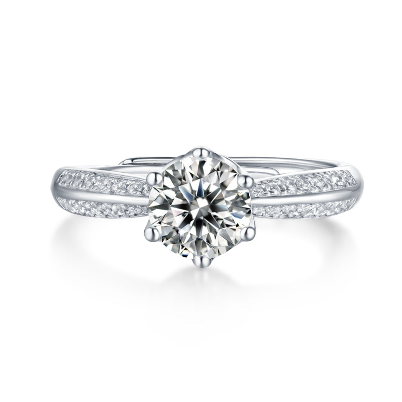 LANjewels Dahlia Moissanite Engagement Ring