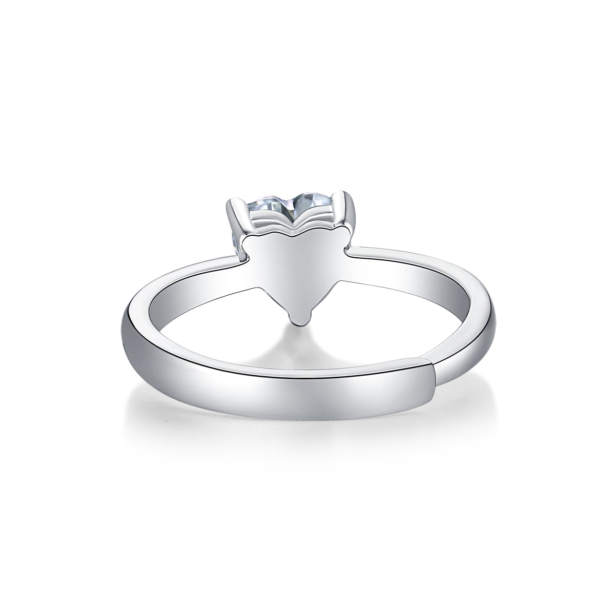 LANjewels Heart Cut Moissanite Engagement Ring 1.0 ct