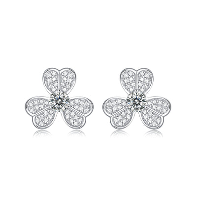 LANjewels Flower Shape Moissanite Stud Earrings (0.8 ct.tw.)