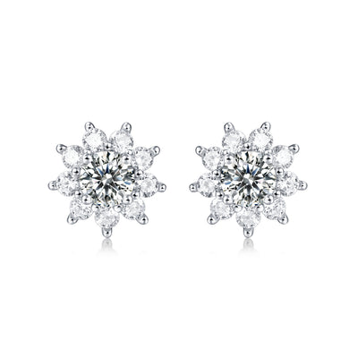 LANjewels Snow Moissanite Stud Earrings ( 1.0 ct.tw.)