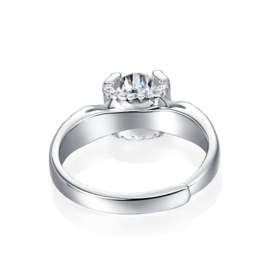 LANjewels Striking Bull Head Moissanite Engagement Ring 1.0 ct