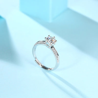 LANjewels Dahlia Moissanite Engagement Ring