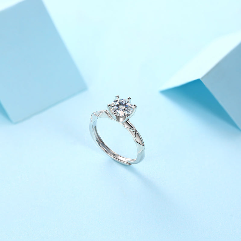 LANjewels Oath Moissanite Engagement Ring