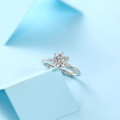 LANjewels Oath Moissanite Engagement Ring