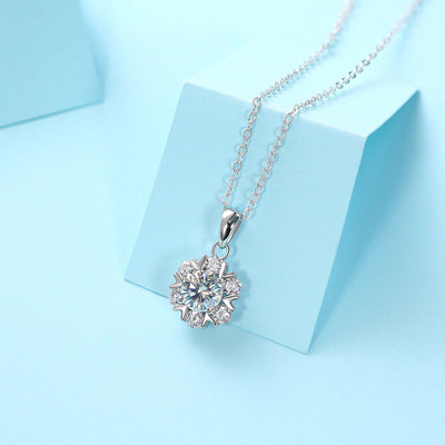 LANjewels Snow Moissanite Pendant Necklace