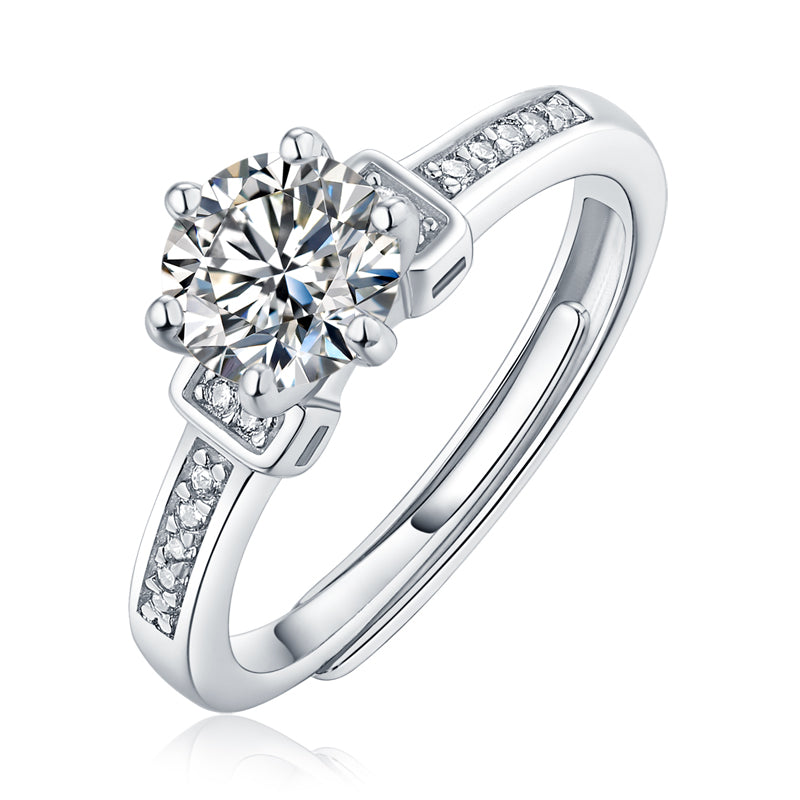 LANjewels Love Moissanite Engagement Ring