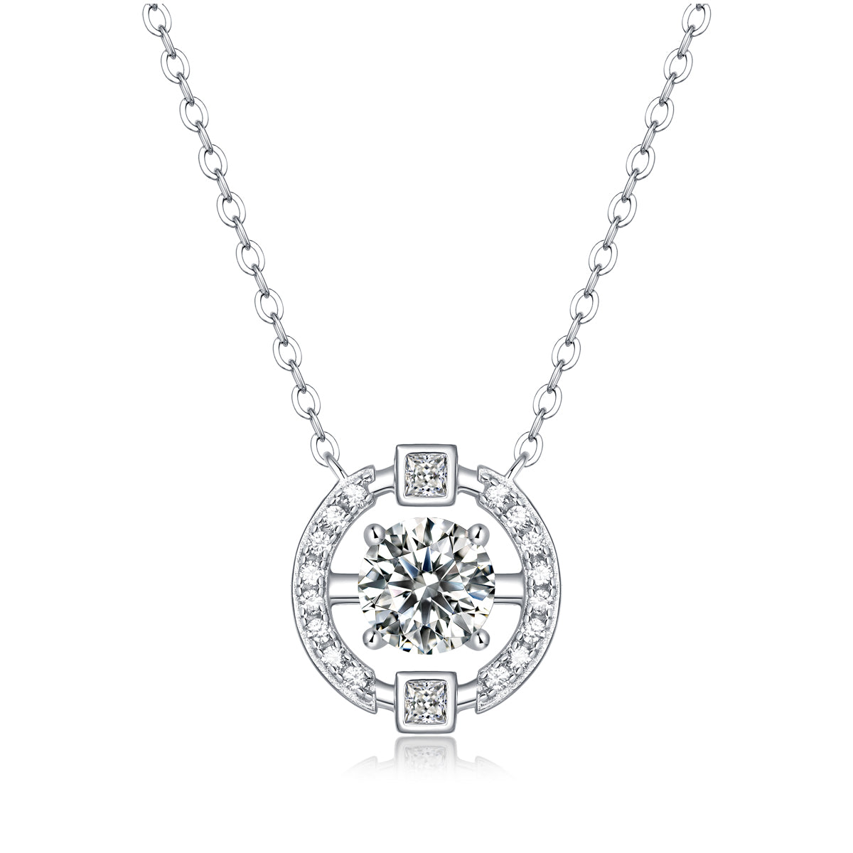 LANjewels Destiny Moissanite Pendant Necklaces 1.0ct