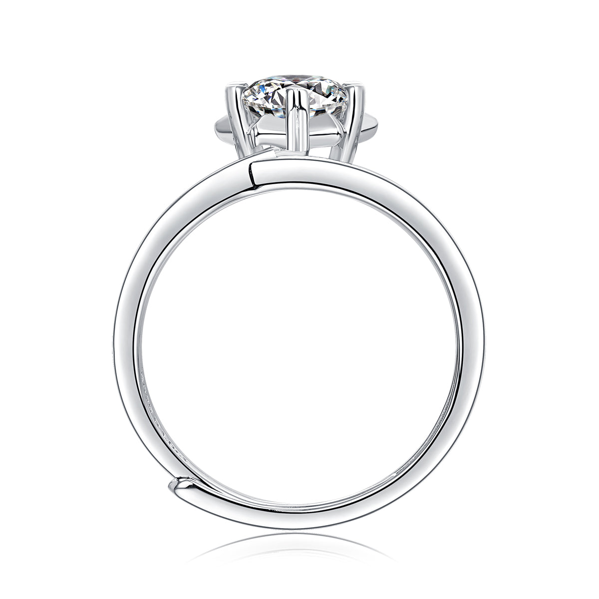 LANjewels Crown Snowflake Moissanite Engagement Ring 1.0 ct