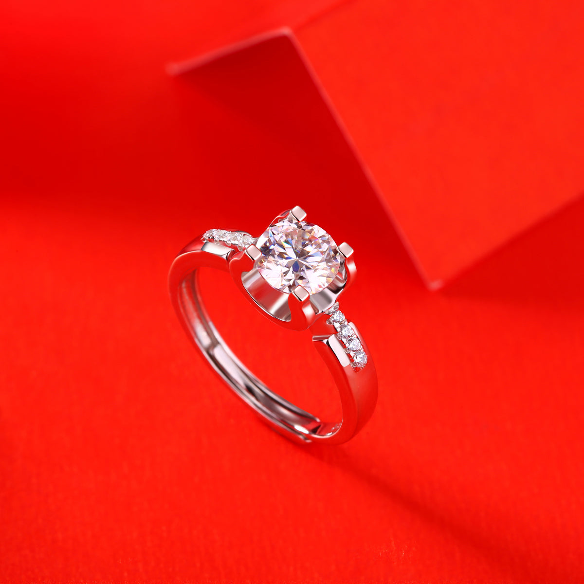 LANjewels Fancy Bull Head Moissanite Engagement Ring 1.0 ct