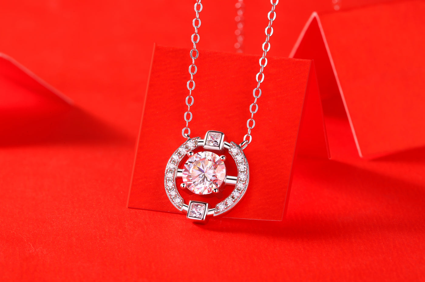 LANjewels Destiny Moissanite Pendant Necklaces 1.0ct