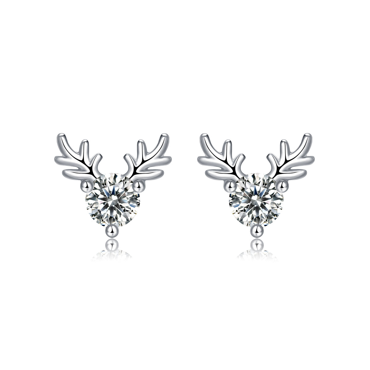 LANjewels Antler Moissanite Stud Earrings (0.6 ct.tw.)