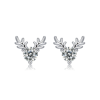 LANjewels Antler Moissanite Stud Earrings (0.6 ct.tw.)