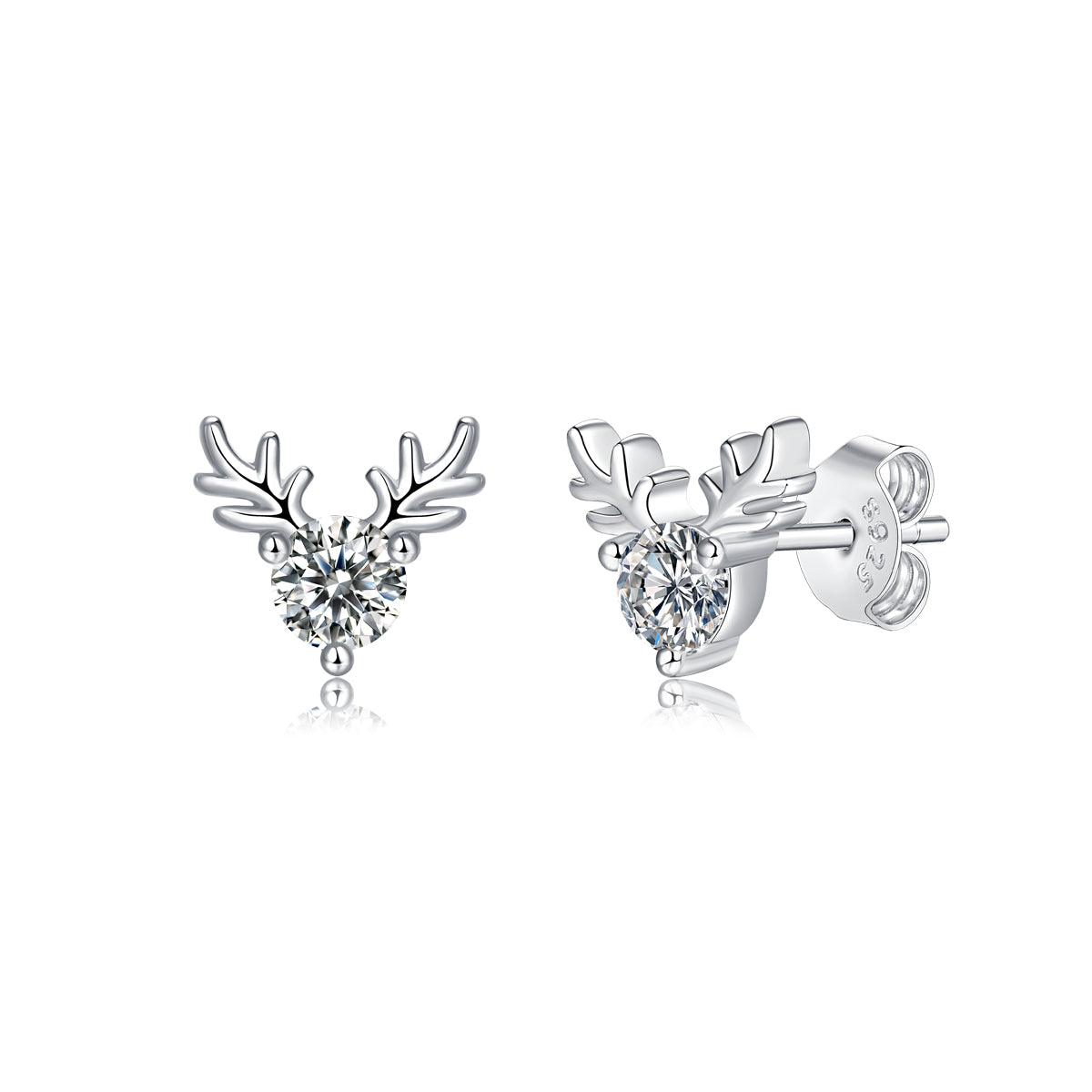 LANjewels Antler Moissanite Stud Earrings (0.6 ct.tw.)