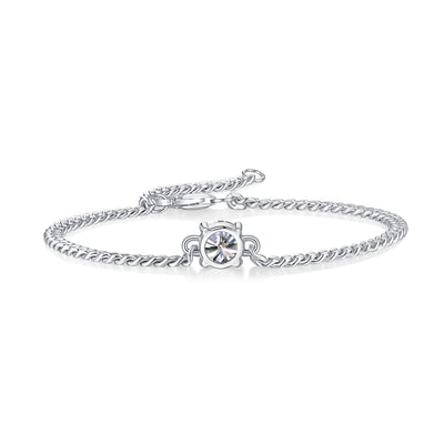 Lanjewels Classic Moissanite Bracelet 0.5 ct