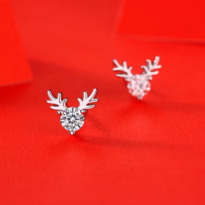 LANjewels Antler Moissanite Stud Earrings (0.6 ct.tw.)