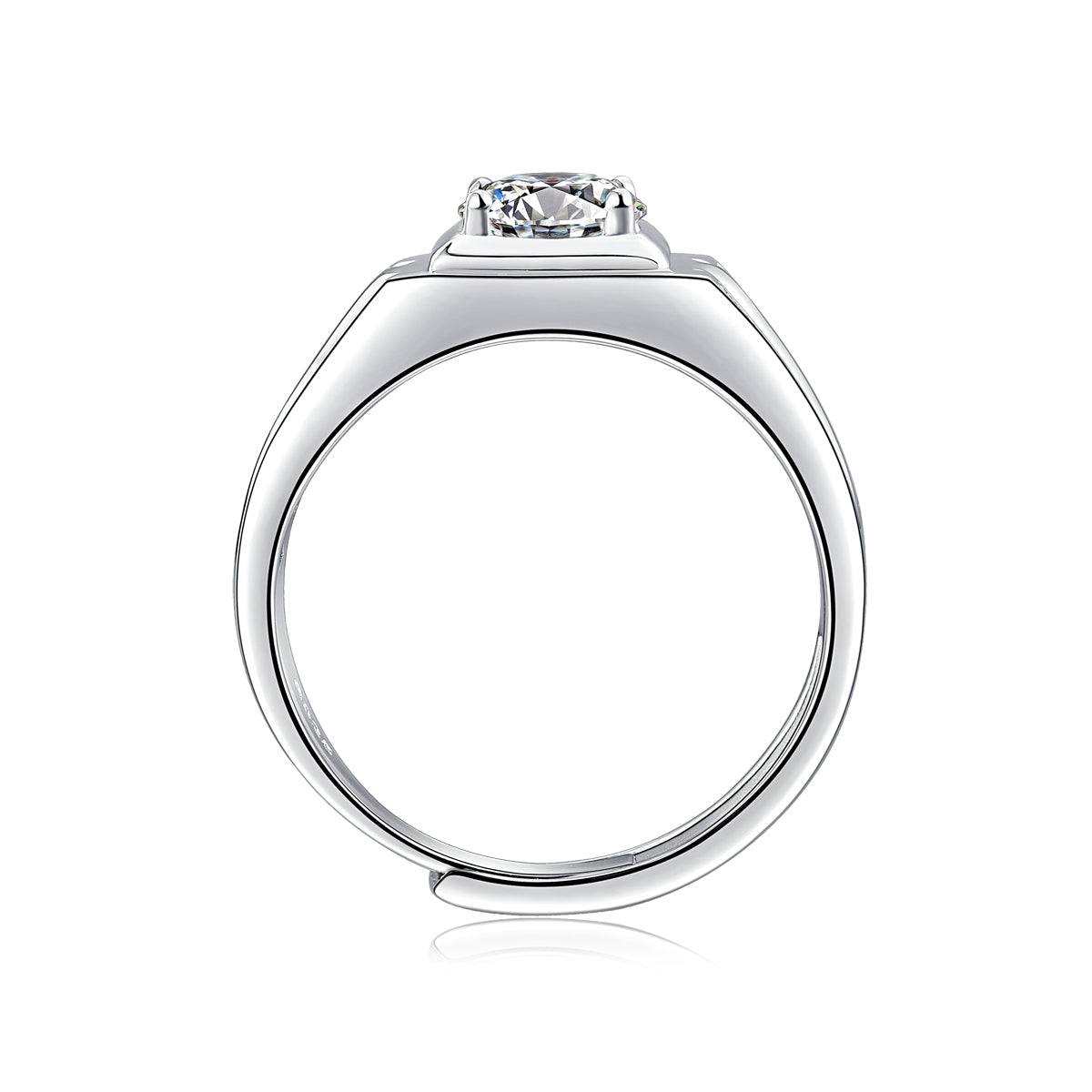 LANjewels Unique Men's Moissanite Engagement Ring 1.0 ct