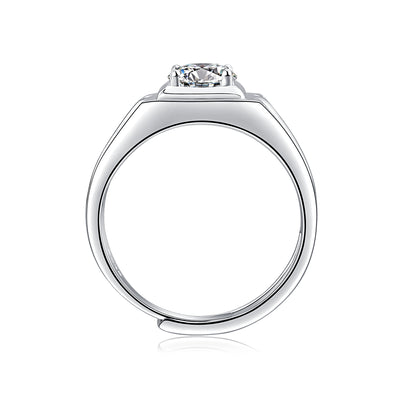 LANjewels Unique Men's Moissanite Engagement Ring 1.0 ct