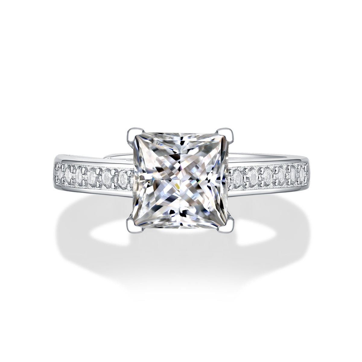 LANjewels Selection Princess Moissanite Engagement Ring