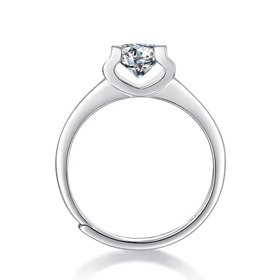 LANjewels Classic Bull Head Moissanite Engagement Ring 1.0 ct