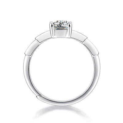 LANjewels Luxury Emerald Cut Moissanite Engagement Ring 1.0 ct