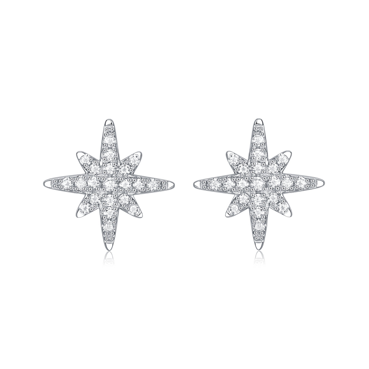 LANjewels Starburst Moissanite Stud Earrings (0.18 ct.tw.)