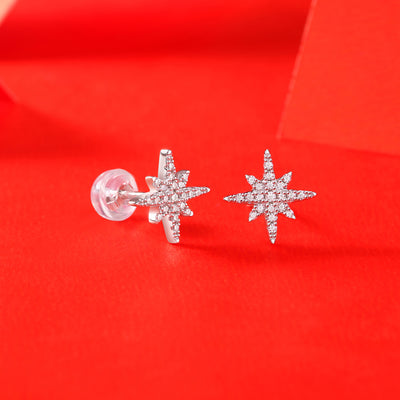 LANjewels Starburst Moissanite Stud Earrings (0.18 ct.tw.)