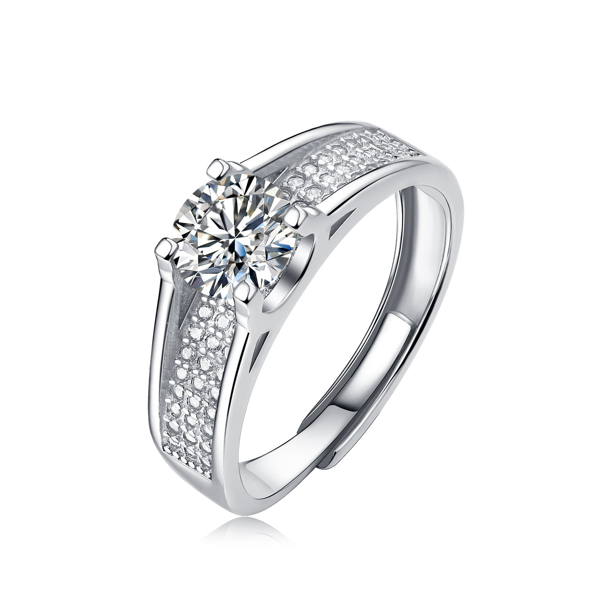 LANjewels Forever Moissanite Engagement Ring 1.0ct