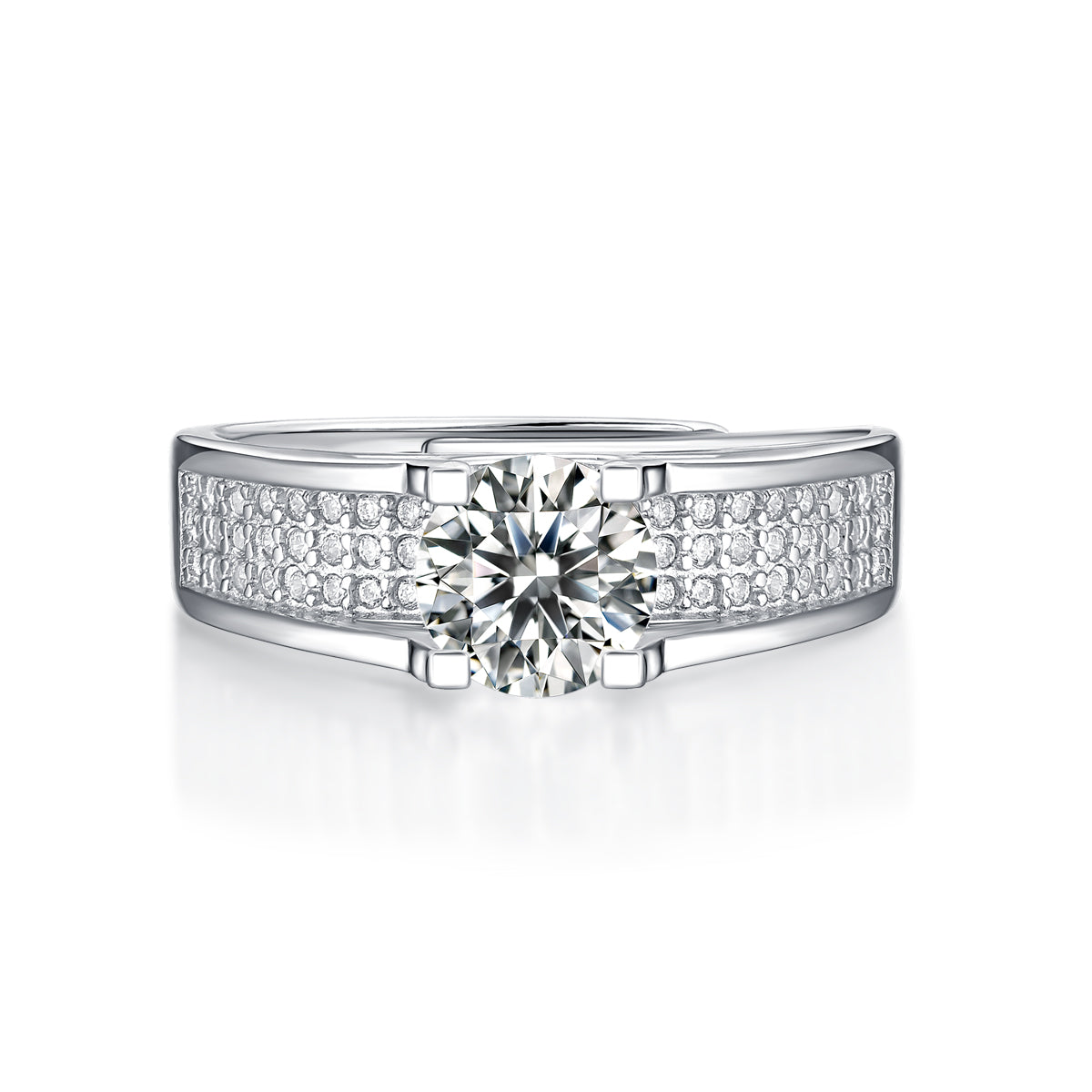 LANjewels Forever Moissanite Engagement Ring 1.0ct