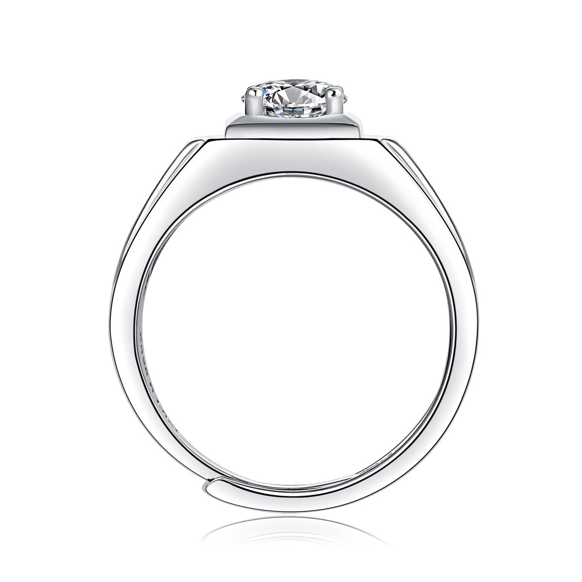 LANjewels Selection Men's Moissanite Engagement Ring 1.0 ct