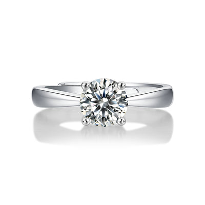 LANjewels Classic Four-Prong Moissanite Engagement Ring