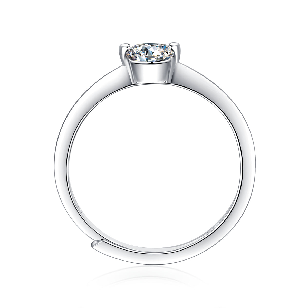 LANjewels Simple Moissanite Engagement Ring 0.5 ct