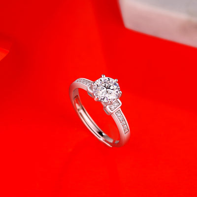 LANjewels Love Moissanite Engagement Ring