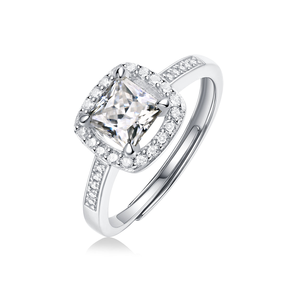 LANjewels Selection Cushion Cut Moissanite Engagement Ring 1.0 ct