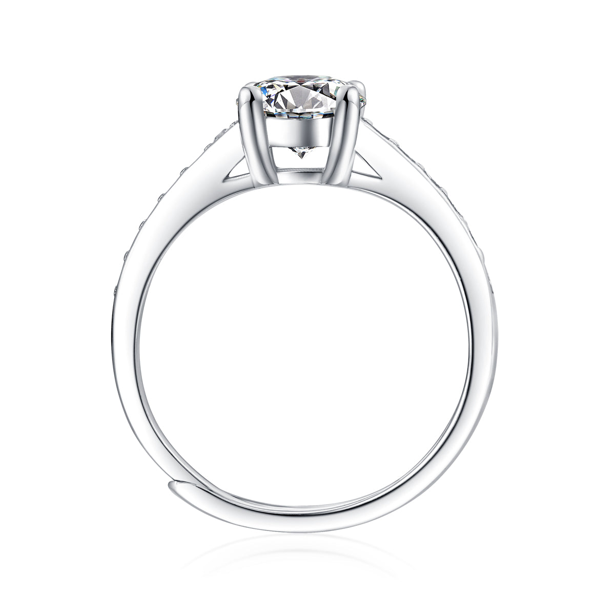 LANjewels Fancy Four-Prong Moissanite Engagement Ring 1.0 ct