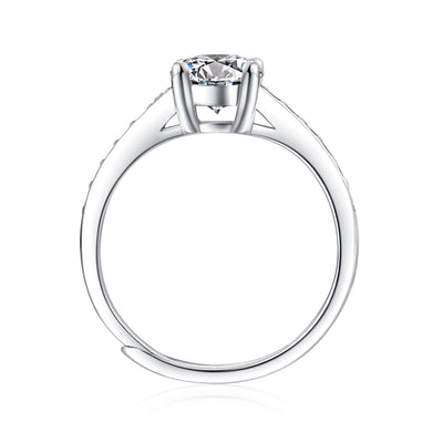 LANjewels Fancy Four-Prong Moissanite Engagement Ring 1.0 ct