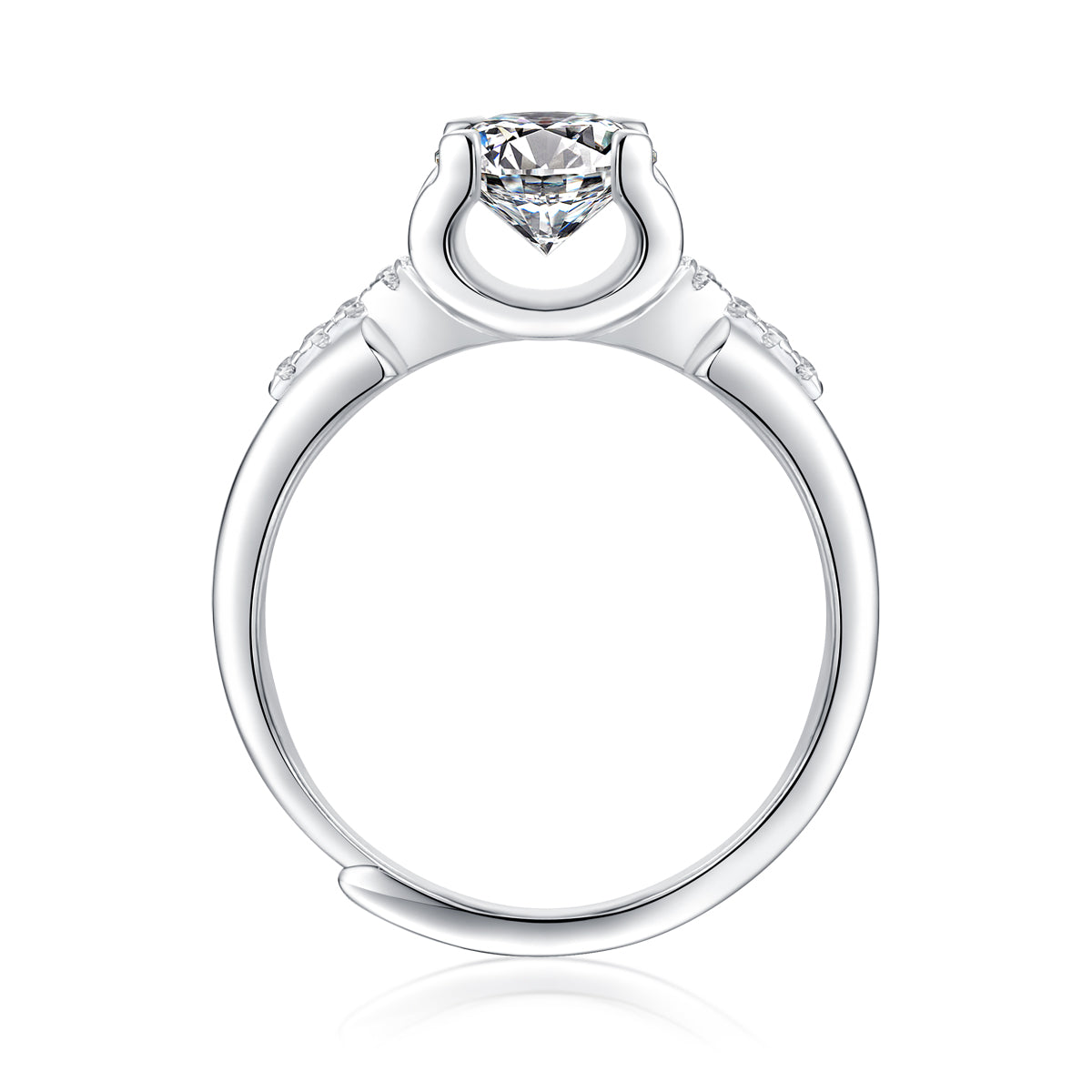 LANjewels Fancy Bull Head Moissanite Engagement Ring 1.0 ct