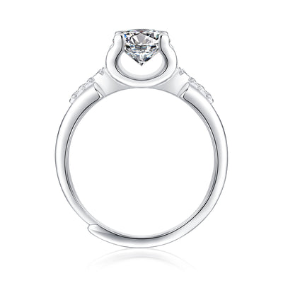 LANjewels Fancy Bull Head Moissanite Engagement Ring 1.0 ct