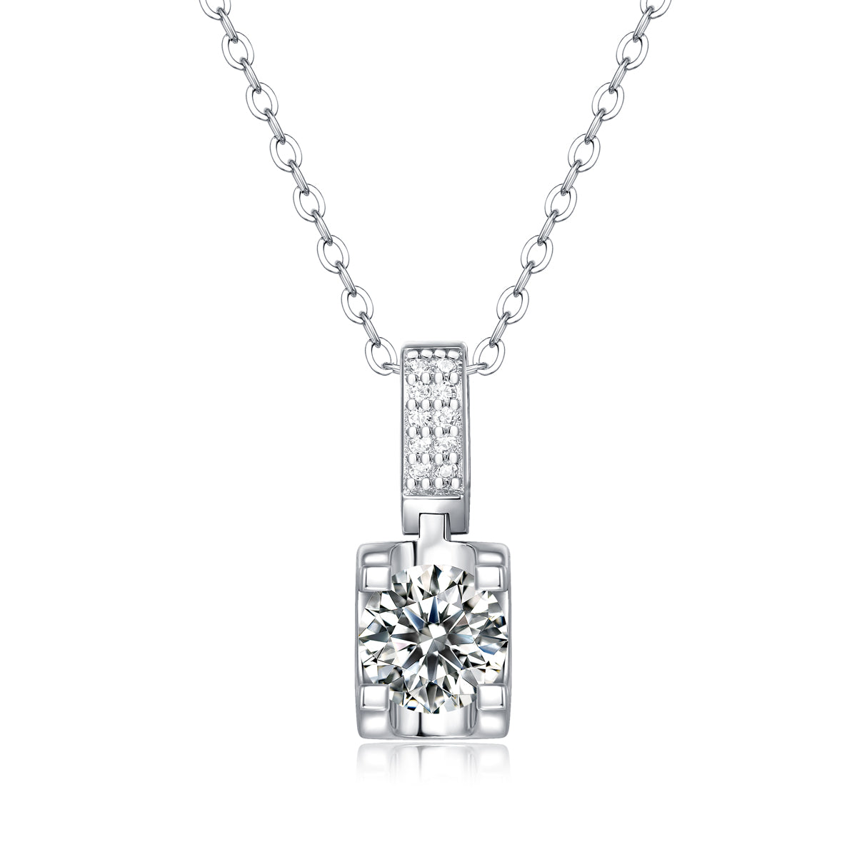 LANjewels Bull Head Moissanite Pendant Necklaces 1.0ct