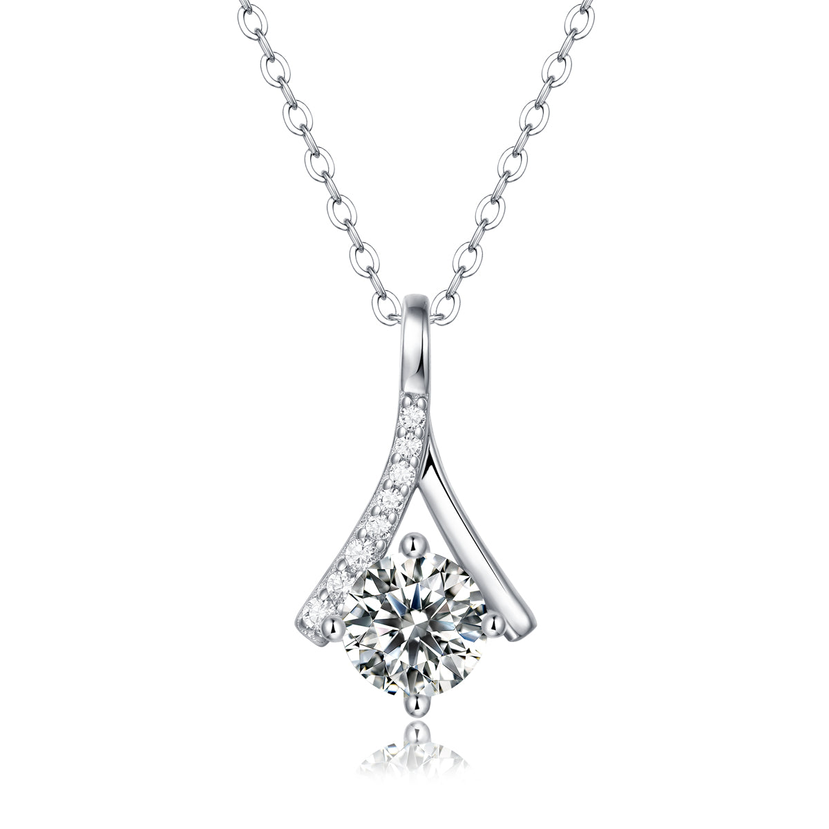 LANjewels Angelos Moissanite Pendant Necklaces 1.0ct