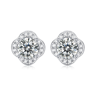 LANjewels Four Leaf Clover Moissanite Stud Earrings (1.0 ct.tw.)