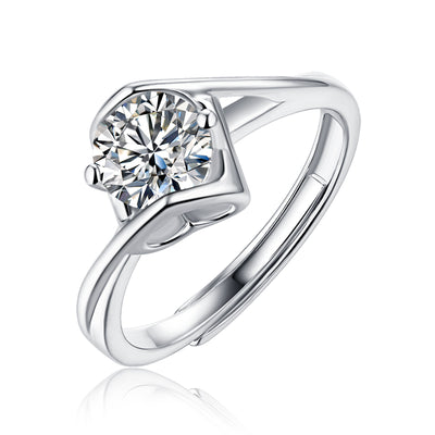 LANjewels Angel Kiss Moissanite Engagement Ring