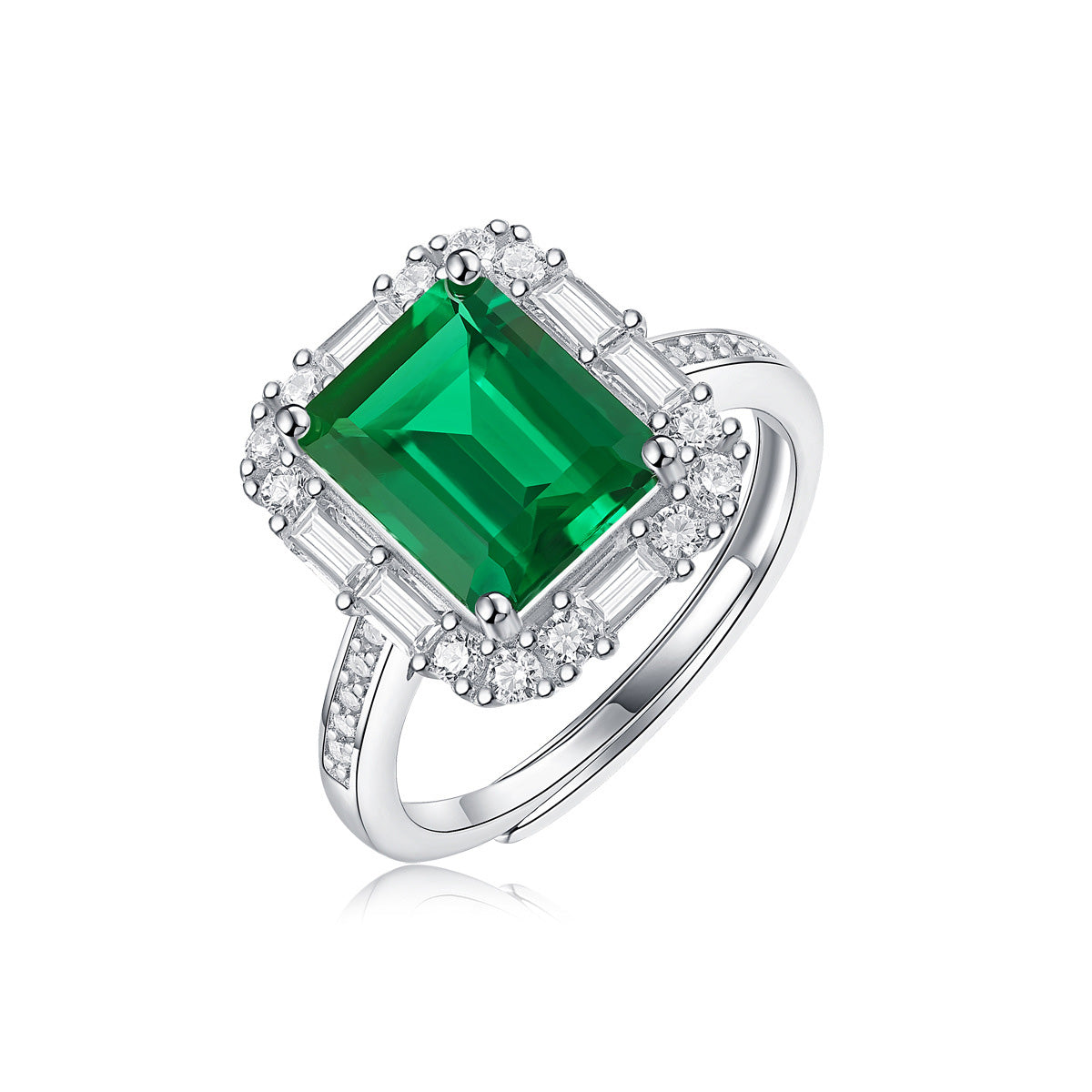 LANjewels Designer Emerald Gemstone Ring 3.0 ct