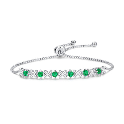 Lanjewels Selection Gemstone Emerald Bracelet 1.8 ct