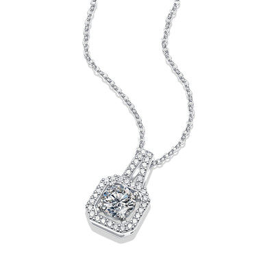 LANjewels Geometry Of Life Moissanite Pendant Necklaces 1.0 ct