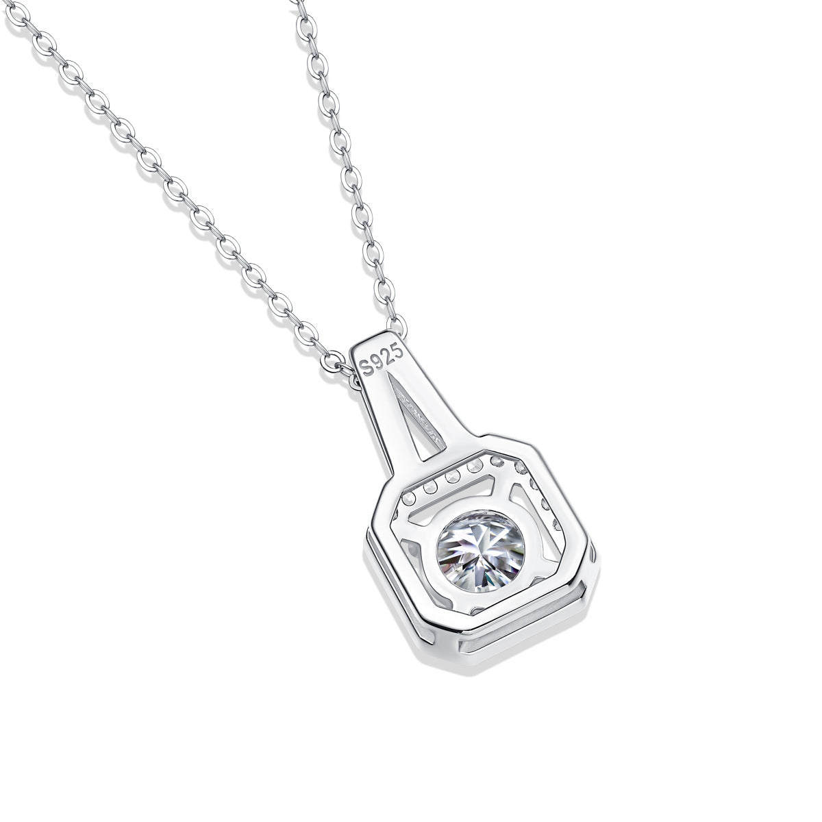 LANjewels Geometry Of Life Moissanite Pendant Necklaces 1.0 ct