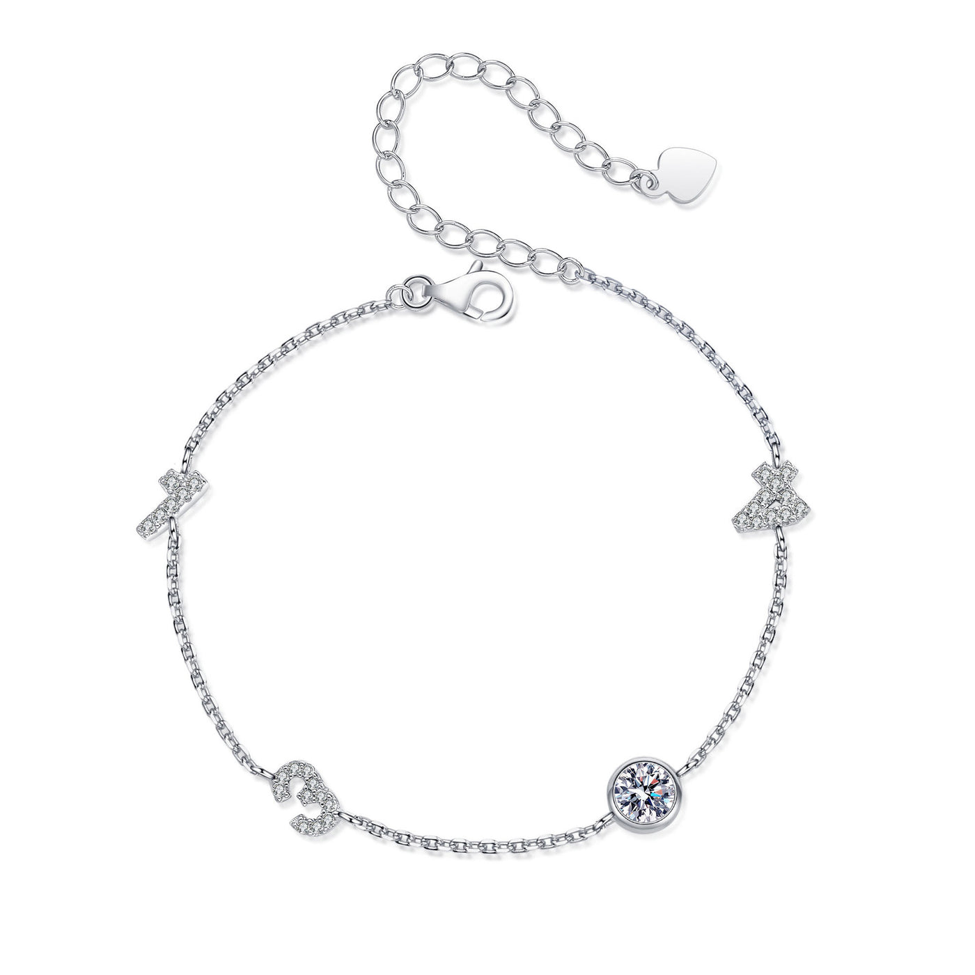 Lanjewels Bezel Forever Moissanite Diamond Bracelet 0.5 ct