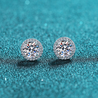 LANjewels Designer Moissanite Stud Earrings